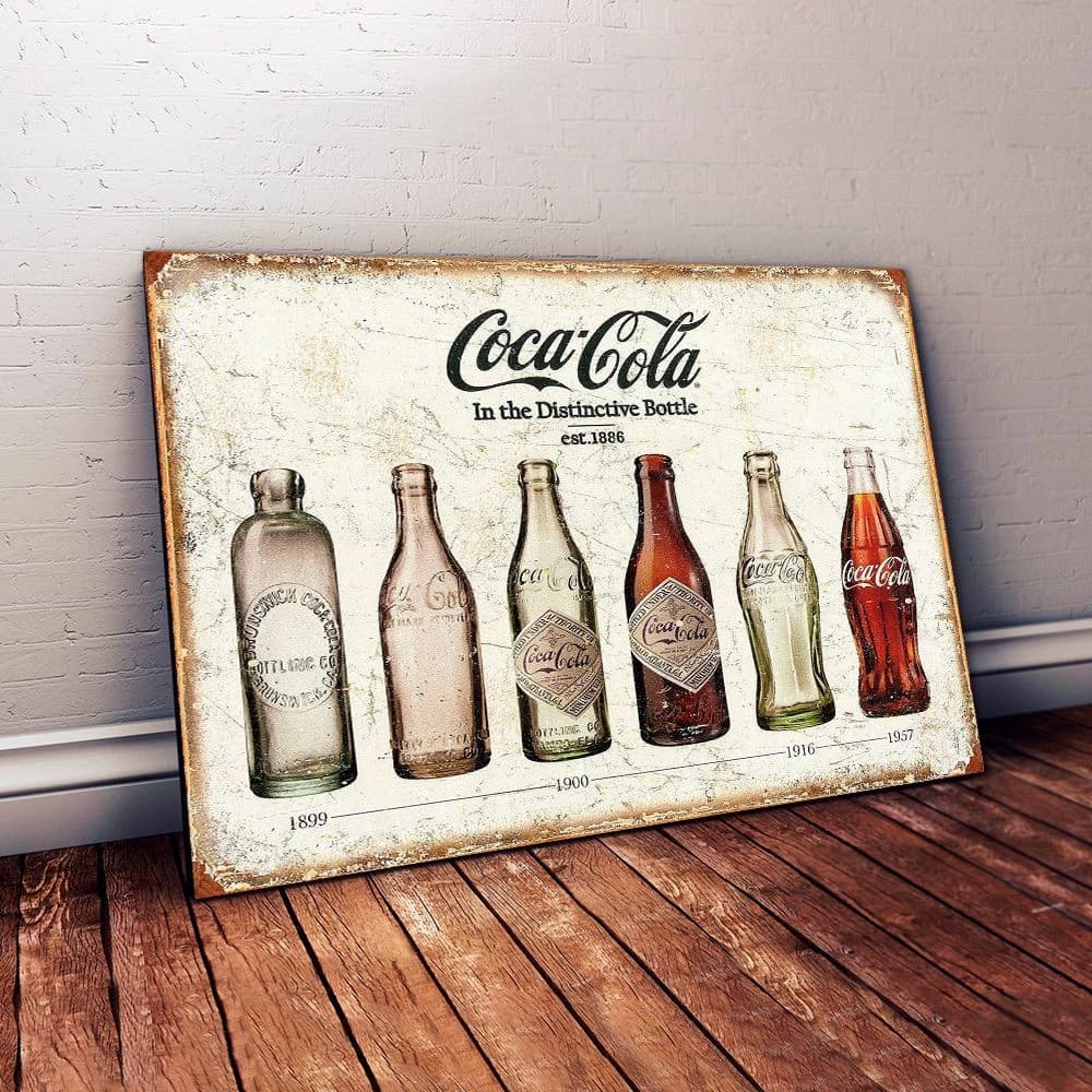 Quadro decorativo 1 Peça Coca cola Vintage
