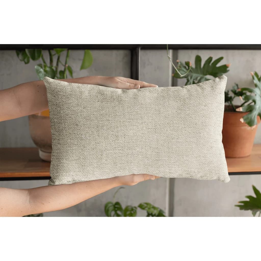Almofada Cheia Baguete Retangular Linho com Ziper Invisível 50x28cm