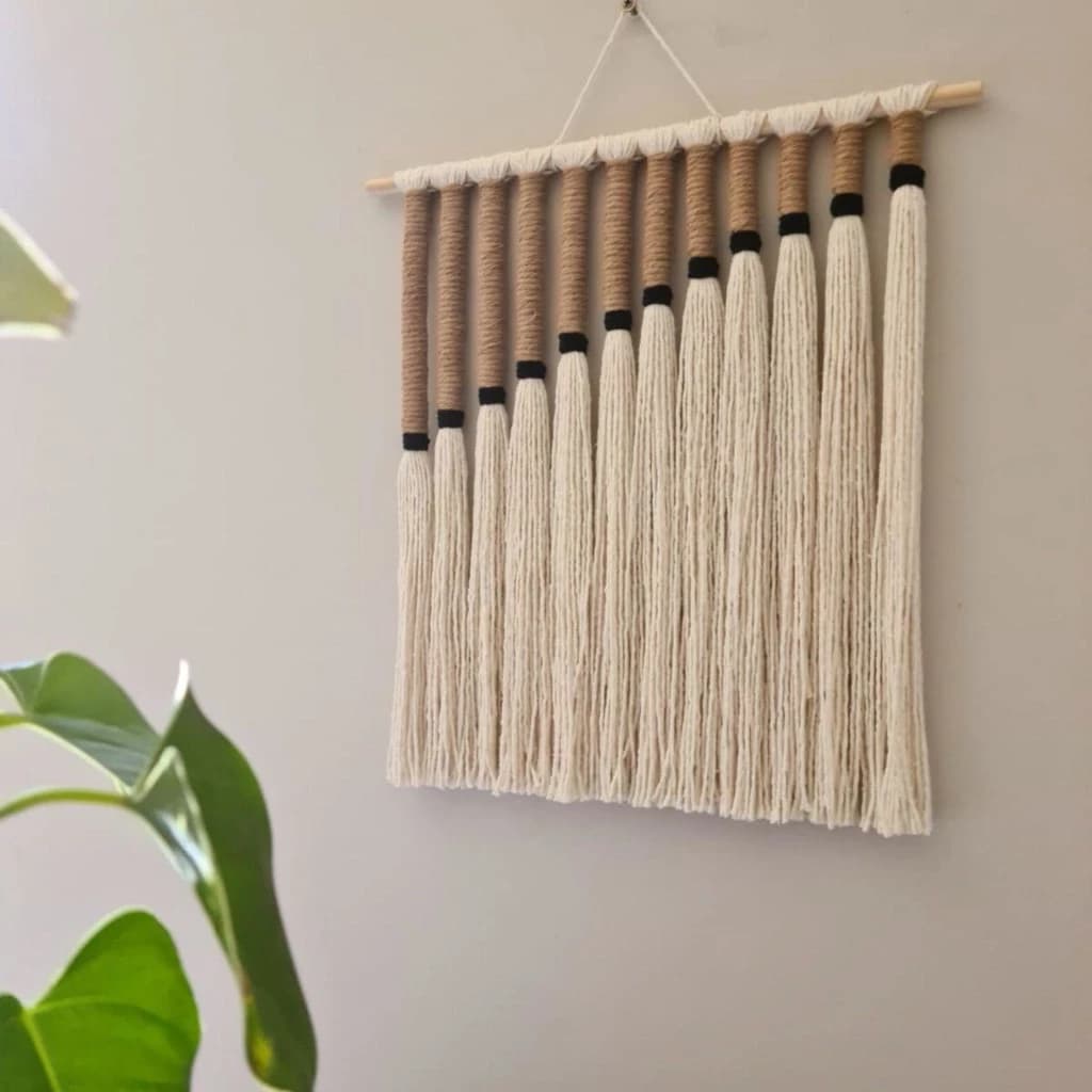 Painel Minimalista de Macramé - Decoração boho chic