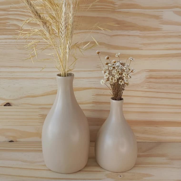 Dupla De Vaso Decorativo Em Ceramica Para Arranjos