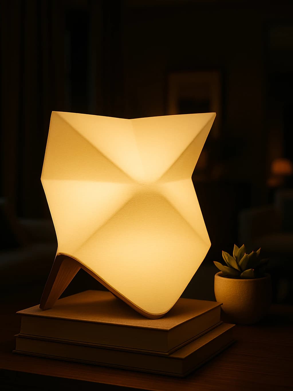 Luminária Abajur Minimalista Decorativa Moderna – Design Geométrico
