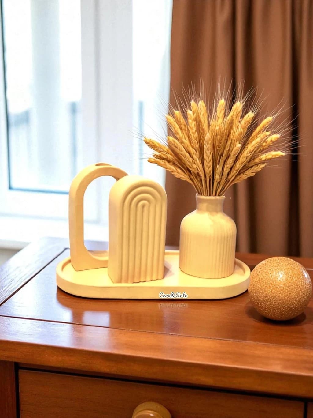Kit Decorativo Luxo Requinte Minimalista Completo C/ Flores