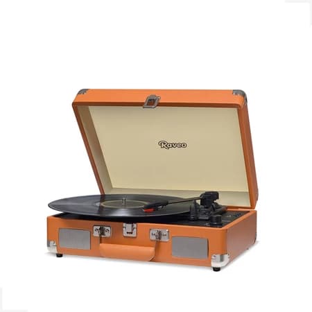Raveo Sonetto Chrome Retrô toca Discos Vinil Caramel