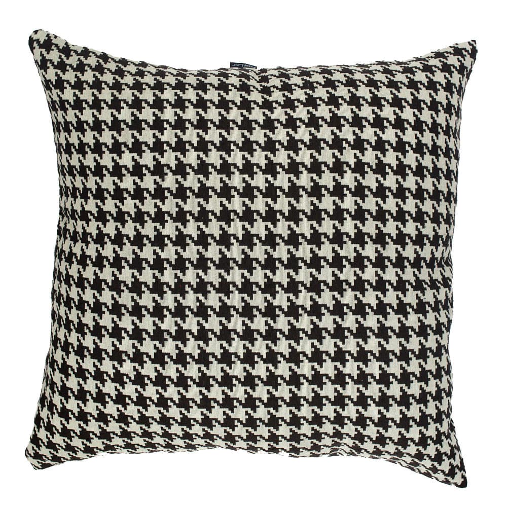Almofada Jacquard Pied de Poule 40x40cm Preta