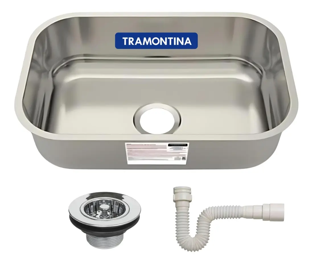 Cuba Aço Inox Para Cozinha Retangular Tramontina 47x30