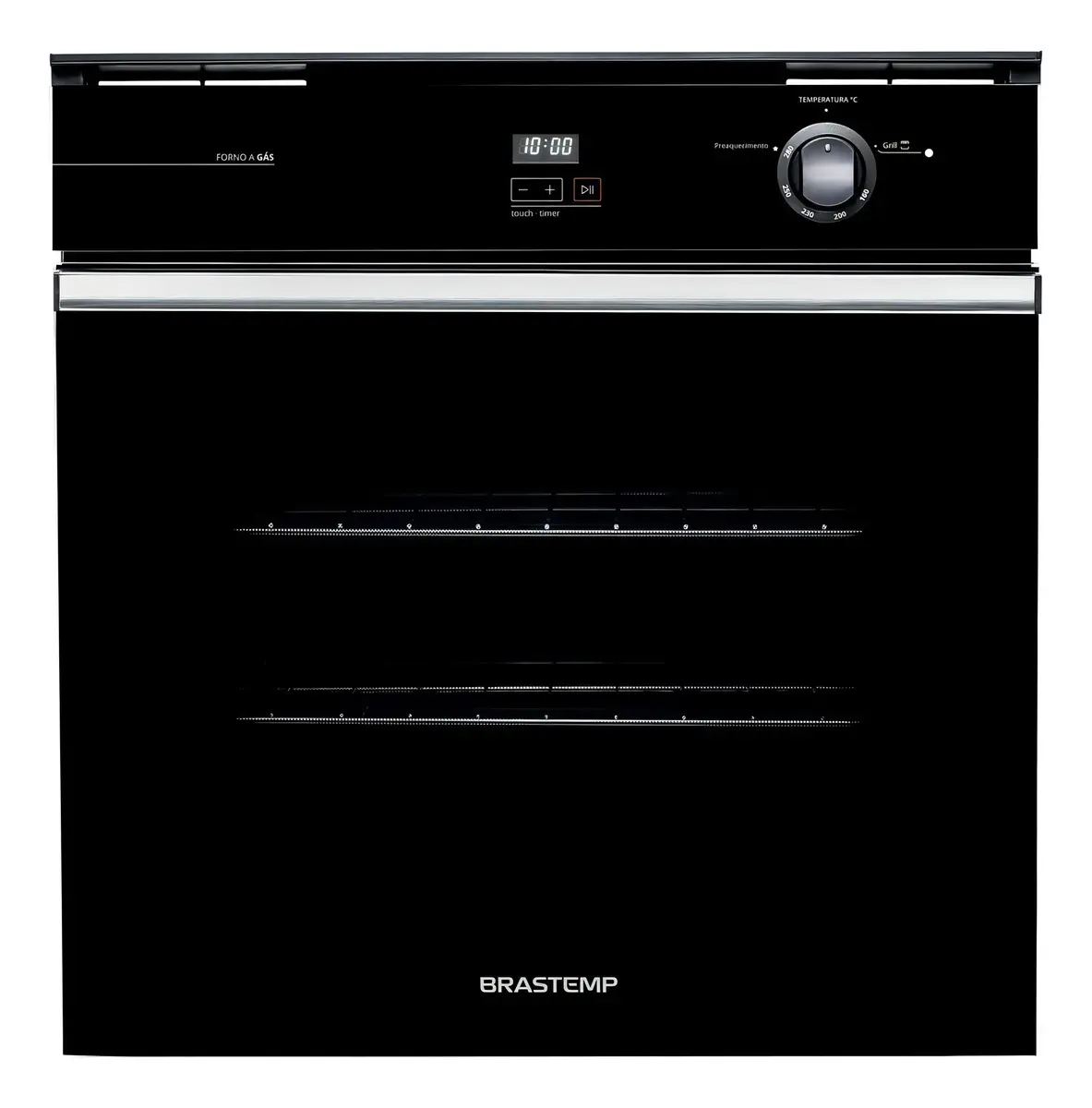 Forno de Embutir a Gás com Grill Elétrico GLP BOA84 78L Preto Brastemp