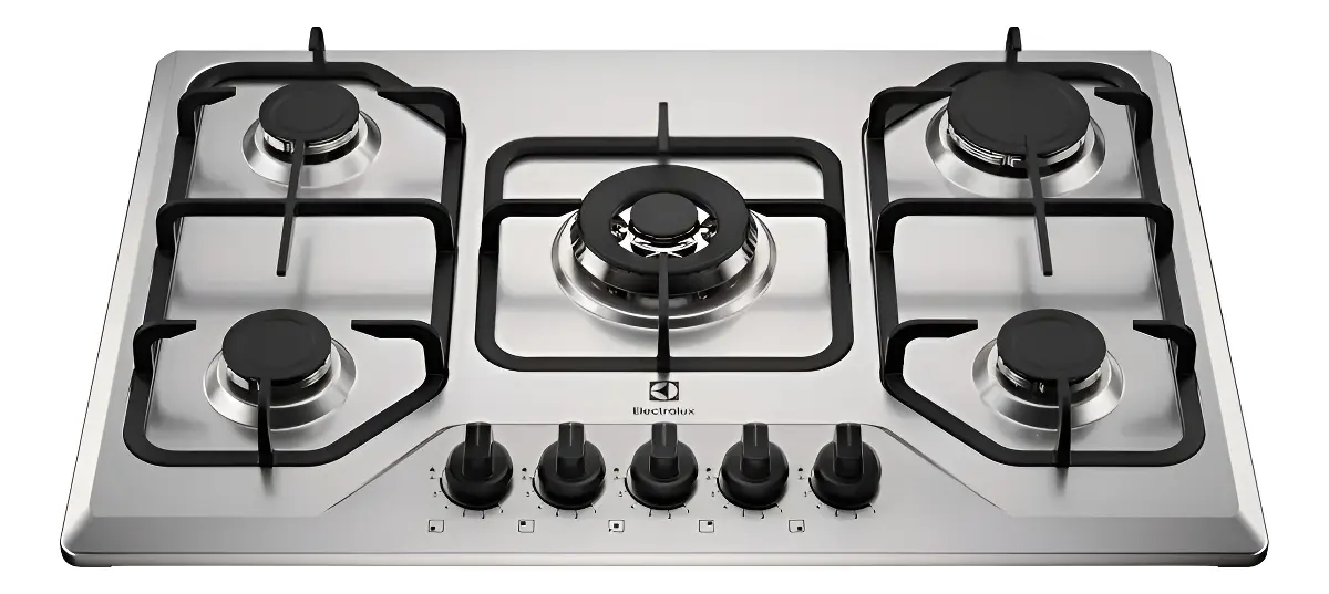 Cooktop 5 Bocas A Gás Electrolux Inox Multi Chama (ke5xc) Cor inox
