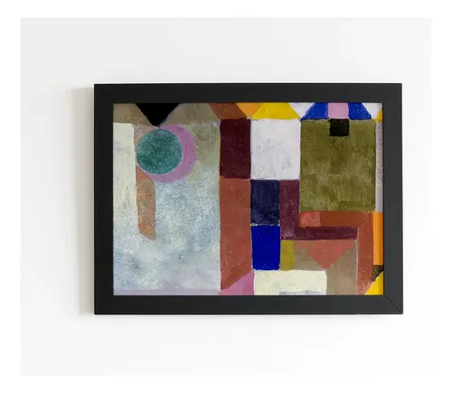Quadro Art Paul Klee Arquitetura Colorida (1917) Colorido Preto