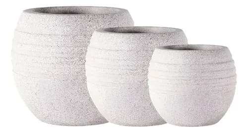 Jogo Vasos 3 Tamanhos Canela Pedra Terrano