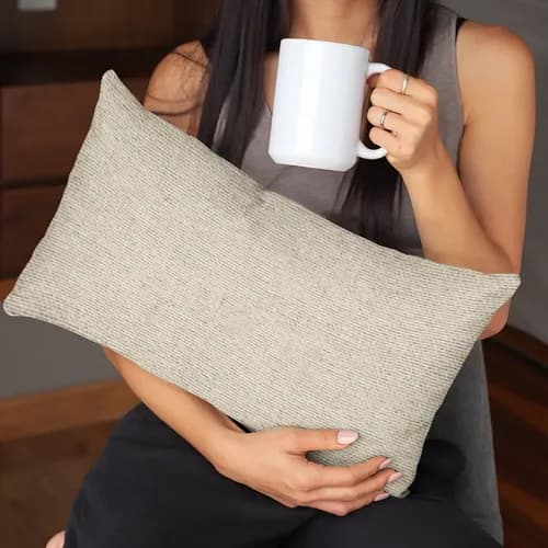 Almofada Cheia Baguete Retangular 50x28cm P/ Sofa Cama Luxo