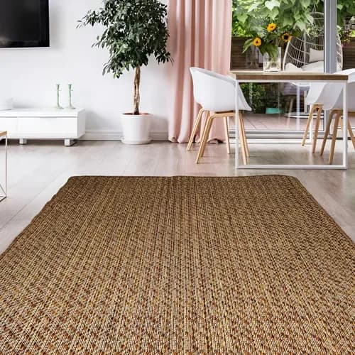 Tapete Sala Cozinha Sisal Antiderrapante 200x250cm - Lancer Cor Blend Desenho Do Tecido Geométrico