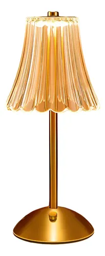 Abajur Mesa Saia De Seda Com Barra Led Sensor Sem Fio 3 Cor