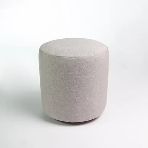 Puff Redondo Banqueta Banco Decorativo Multiuso Linho 36cm