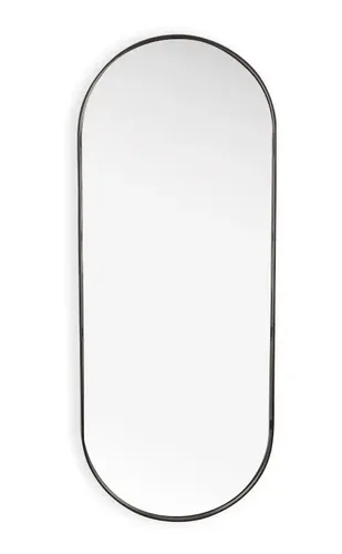 Espelho Oval Grande 150x50 Corpo Inteiro Com Moldura Metal
