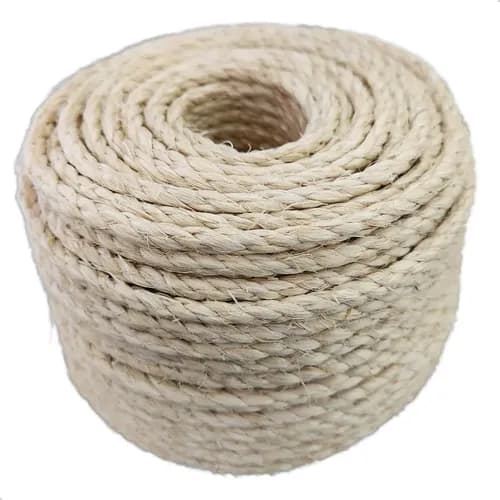 Corda De Sisal 6mm 50metros Artesanato E Arranhadores Natural