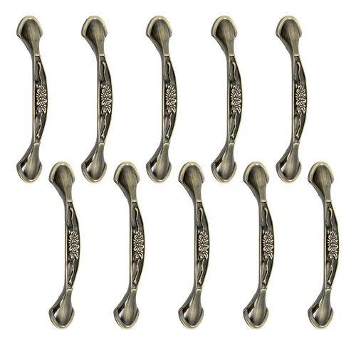 12 Puxador Guarda Roupa Provençal Colonial Gaveta Porta 96mm