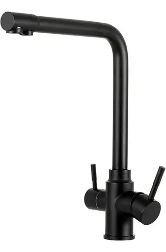 Torneira Gourmet Monocomando Escovado Filtro Pojuca - Preto Acabamento Fosco